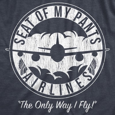 Мужские брюки Crazy Dog T-Shirts, Inc. Mens Funny T Shirts Seat Of My Pants Airlines Sarcastic Graphic Novelty Tee for Men - Crazy Dog Men's T Shirt With Sarcastic Sayings Navy M — фото 2