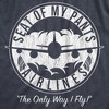 Mens Funny T Shirts Seat Of My Pants Airlines Sarcastic Graphic Novelty Tee For Men - Crazy Dog Men's T Shirt - 2 of 4