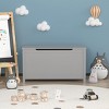 KTMBDW Toy Storage Box with Safety Hinged Lid, Wooden Sturdy Toys Storage Chest Bin Organizer Basket for Kids, Boys, Girls, Nursery, Closet - 2 of 4