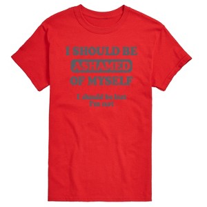 Men's - Instant Message - Funny I Should Be Ashamed Short Sleeve Graphic T-Shirt - 1 of 4
