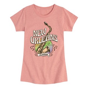 Girls' - Instant Message - New Orleans Fitted Short Sleeve Graphic T-Shirt - 1 of 4