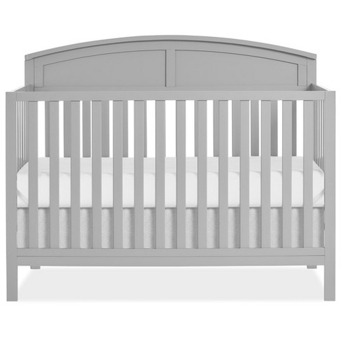 Dream On Me Storybrooke 5 in 1 Convertible Crib in Pebble Grey JPMA Greenguard Gold Certified