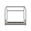 Twin Size Velvet House Bed Wood Bed Gray - 2 of 4