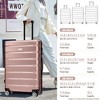 Lyngins 3-Piece Hardside Luggage Set – 20" Carry on Luggage, 24" & 28" Spinner Suitcases, Premium ABS+PC Material, 360° Wheels, Telescopic Handle - 4 of 4