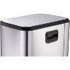 Kitchen Trash Can, Stainless Steel Garbage Can, Step On Trash Can with Quiet Close Lid & Inner Bucket for Kitchen Office - 2 of 4