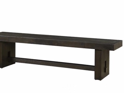 Haddie Distressed Walnut Wooden Dining Bench