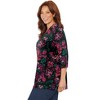 Catherines Women's Plus Size Easy Fit 3/4-Sleeve V-Neck Tunic - 4 of 4
