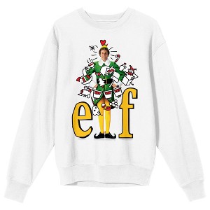 Elf Sketch Art Women's White Long Sleeve Sweatshirt - 1 of 3