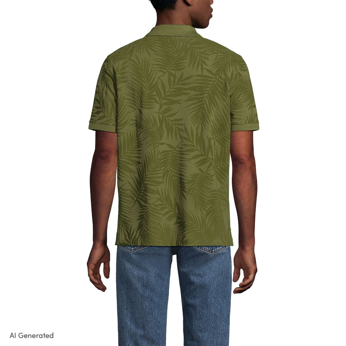 Lands' End Men's Short Sleeve Comfort-First Mesh Polo Shirt - thumbnail 2
