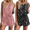 Ekouaer 2 Pack Women's Pajama Set Short Pyjamas for Women Summer Pjs Sets Sleeveless Sleepwear Loungewear - 2 of 4