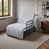 KTMBDW Electric Lift Bed for Seniors,Wired Remote Control with One-Touch Backrest Lift&Leg Lowering, Fall-Safe Rails & Detachable Meal Tray, Lying Aid - 3 of 4