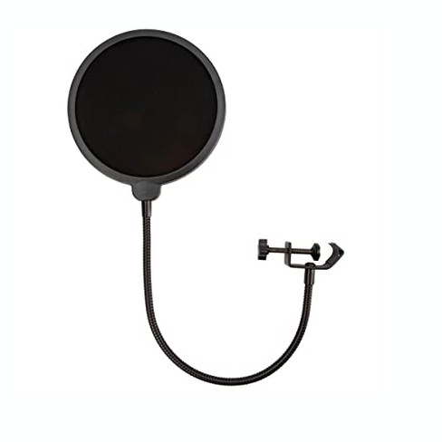 Clef Audio Labs Microphone Pop Filter with Dual Layered Wind Screen Shield, Flexible 360°, Black - image 1 of 2