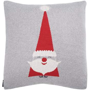Sugarplum Elf Pillow - Grey/Red - 18"x18" - Safavieh.