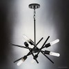 Urban Ambiance Luxury Mid-Century Modern Indoor Chandelier,  10-1/2''H x 22-9/165"W x 22-9/165''D,  Matte Black Finish, UHP4426 - 4 of 4