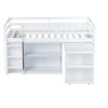 NicBex Twin Size Loft Bed with Pull-Out Desk Wooden Bed Frame with Shelves, Drawers, Ladder and Full Length Guardrail, No Box Spring Required - 3 of 4