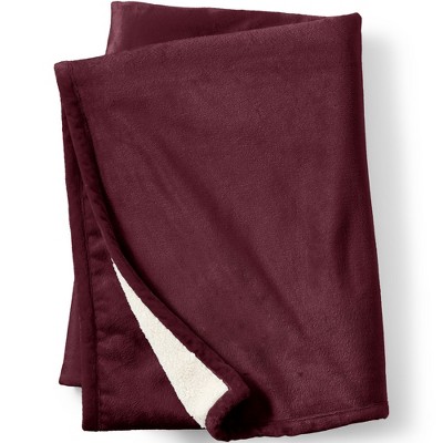 Lands' End High Pile Fleece Throw Blanket