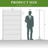 MAYEERTY 72*47 in Metal Outdoor Patio Privacy Screen Freestanding Room Divider Partition for Indoor, White - 4 of 4