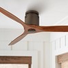 52" Casa Vieja Rustic Farmhouse 3 Blade Hugger Indoor Ceiling Fan with Remote Control Oil Rubbed Bronze Walnut Wood for Living Room Kitchen Bedroom - 2 of 4