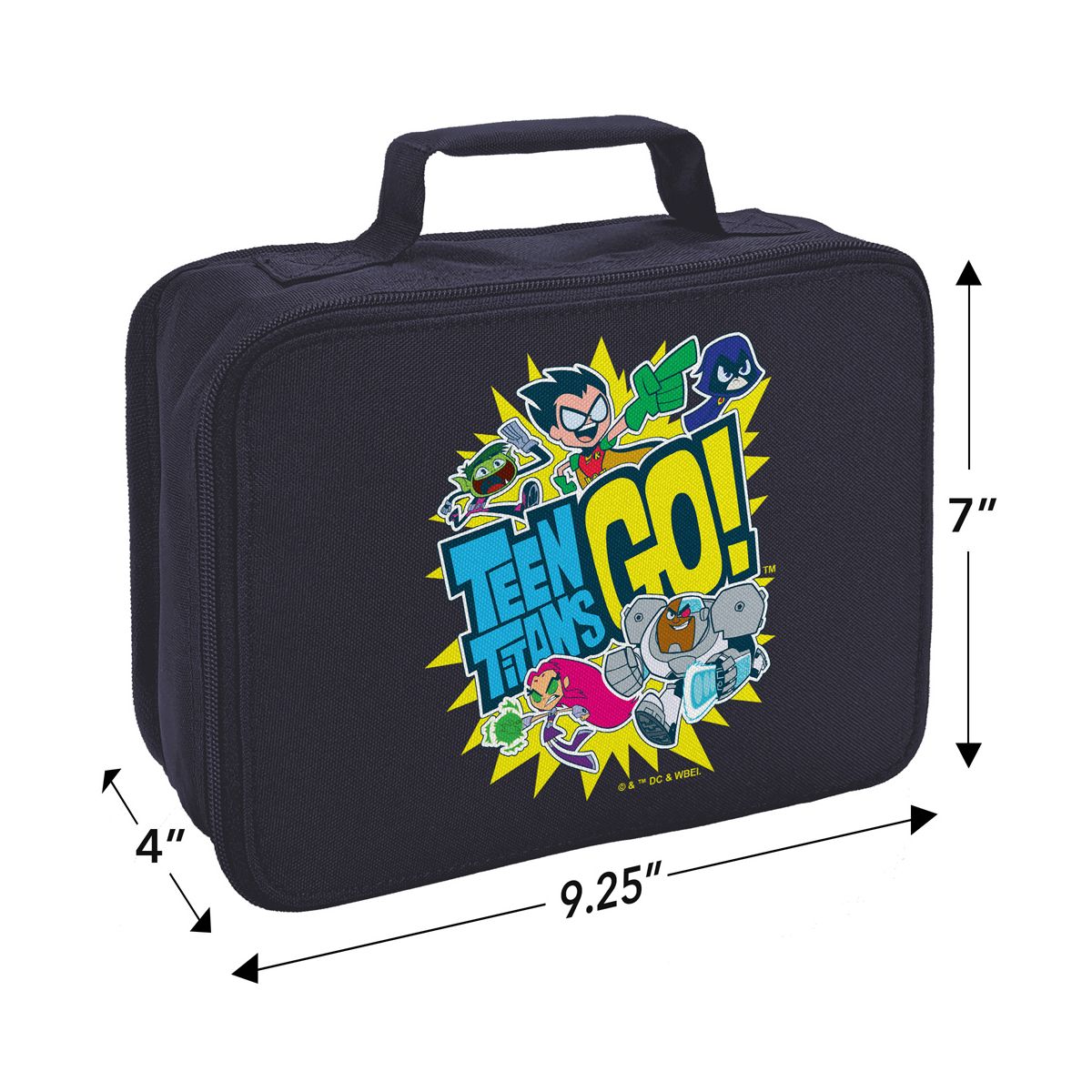 Teen Titans Go Logo And Characters Burst Insulated Soft Sided Lunch Box - thumbnail 8