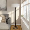 Hudson and Canal Two-Tone Floor Lamp with Drum Fabric Shade - 3 of 4