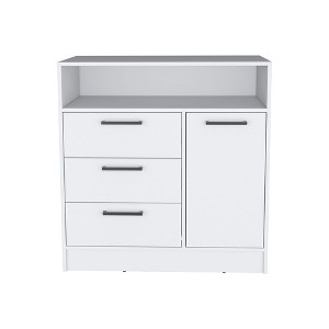NicBex 3 Drawers Dresser for Bedroom with 1 Cabinet and shelf,Chest of Drawers with Metal Handle Design,Storage Dressers for Bedroom - 1 of 4