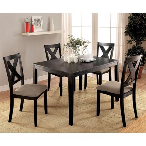 NicBex Dining Table Set for 4 Rectangular Wood Dining Table with 4 Upholstered Chairs for Kitchen - 1 of 4