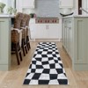Washable Area Rugs, Modern Plaid Rugs for Living Rooms, Stain-Resistant Soft Geometric Rugs, Foldable Non-Slip Decorative Rugs - 3 of 4