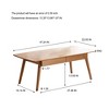 Sapphtopaz Coffee Table Home Decor Living Room Furniture Rectangle Wood Coffee Table Dining Table with Drawers for Home Small Space - 4 of 4