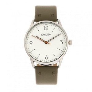 Simplify The 6300 Leather-Band Watch - 1 of 4