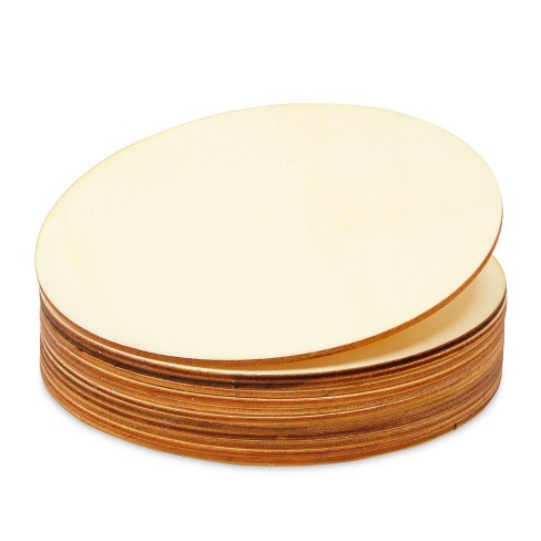 OUNONA 20pcs Wood Slices Round Wooden Discs DIY Craft Embellishment Centerpieces 10-12CM