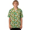 Teenage Mutant Ninja Turtles Men's Hawaiian Foliage Button-Up Woven Shirt - 2 of 4