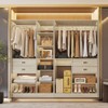 Besiost 80-In Closet System Set with Wood Drawers, Freestanding Closet Organizer with Clothes Rack - 3 of 4