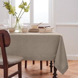 Solino Home Linen Medium Weight Hemstitch Tablecloth - 1 of 4