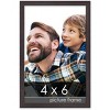 PosterPalooza | Photo Size Textured Brown Picture Frame - UV Acrylic, Foam Board Backing, Hanging Hardware - 2 of 4
