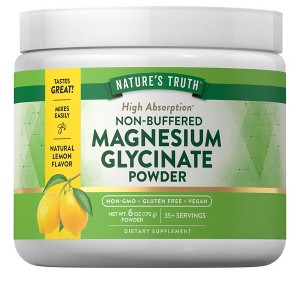 Nature's Truth Magnesium Glycinate Powder | 6 oz | Lemon Flavor - 1 of 4