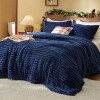 Bedsure Fluffy Comforter Set King - Cream White, 3 Pieces Plush Fuzzy Bed Set, 1 Shaggy Comforter with 2 Pillowcases - 2 of 4