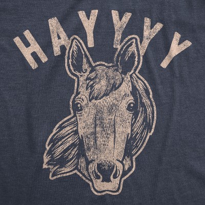 Мужские футболки Crazy Dog T-Shirts, Inc. Mens Hayyy T Shirt Funny Hay Is for Horses Hello Sarcastic Hilarious Graphic Novelty Tee - Crazy Dog Men's T Shirt for Animal Lovers Navy L — фото 2