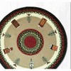 Earth Rugs Round Patch Rug Winter Village – 27"x27" Hand-Braided Holiday Jute Accent - 2 of 3