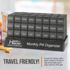 MEDca Monthly Pill Box Organizer – 4 Times Daily (Morning, Noon, Evening, Night) with 32 Compartments for Medication, Vitamins & Travel - 4 of 4