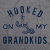 Mens Hooked On My Grandkids T Shirt Funny Fishing Grandpa Novelty Graphic Tee - Crazy Dog Men's T Shirt - 2 of 4