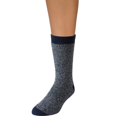 KingSize Men's Big & Tall Chunky boot sock - Big - 2XL, Navy Marl Blue