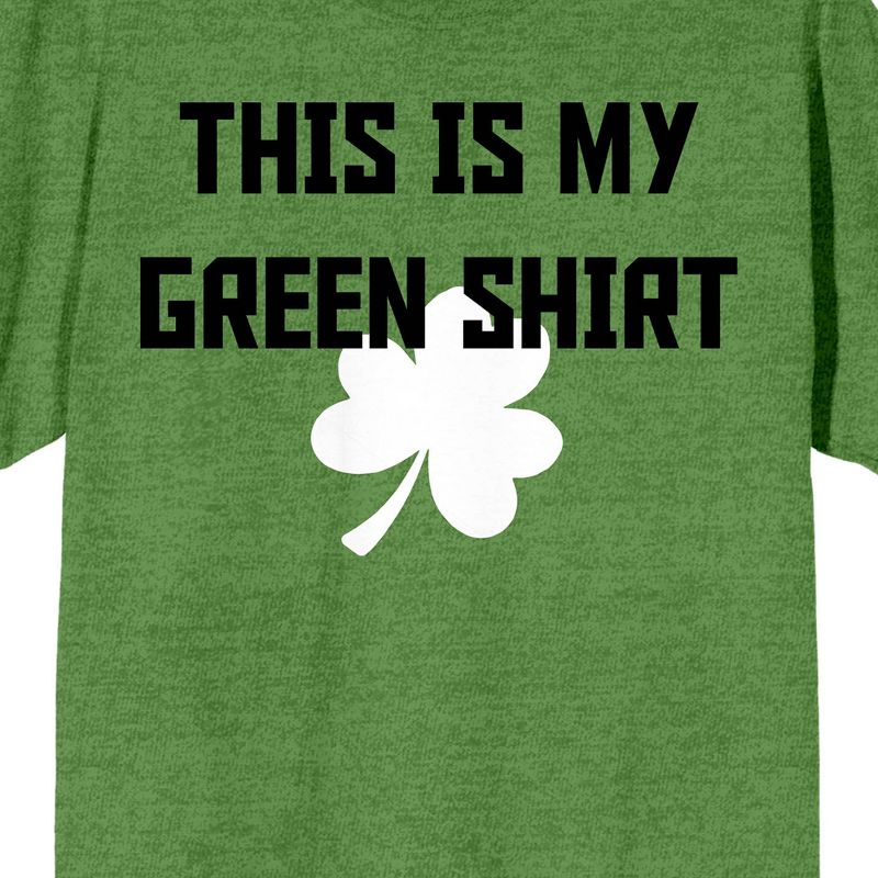 St Pats This Is My Green Shirt Crew Neck Short Sleeve Irish Heather Men's T-shirt-Medium, 2 of 4
