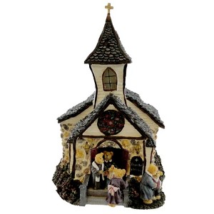 Boyds Bears Resin 6.25 In The Old Stone Chapel Church Bearstone 1E Village Buildings - 1 of 3