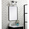 Elegant Lighting Soft corner metal rectangular mirror 22x30 inch in Black - 3 of 4