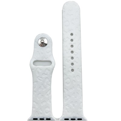 Olivia Pratt Cheetah Engraved Silicone Apple Watch Band