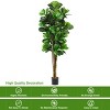 6ft Artificial Natural Fig Tree Bush Indoor/Outdoor decorative Planter - 4 of 4