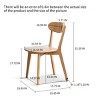 Solid Wood Dining Chairs Set of 2,FAS Grade Oak Natural Wood Side Chairs for Kitchen/Dining Room-The Pop Home - 4 of 4