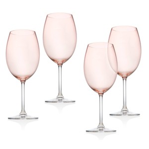 Godinger Silver 12oz 4pk Crystal Meridian White Wine Glasses Blush: Lead-Free, Dishwasher-Safe, BPA-Free Drinkware Set - 1 of 3