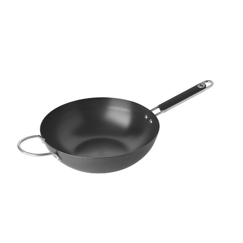 Gibson Home Debossed 13 Inch Heavy Gauge Carbon Steel Wok In Black : Target