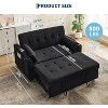 Sofa Bed Couch, Futon Sleeper Couches with Pull Out Bed, USB Convertible Sofa Cama for Small Spaces, 3 in 1 Loveseat Furniture Lounge Recliner - 2 of 4